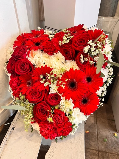 Red and White Heart