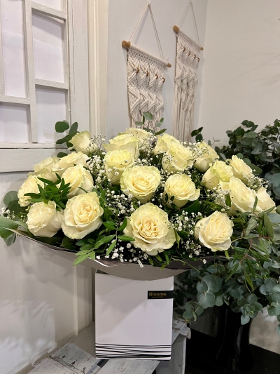 24 White Roses