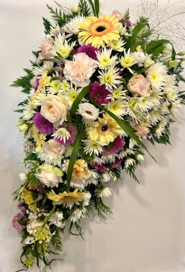 Pastel Funeral Spray..