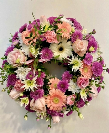 PASTEL FUNERAL WREATH